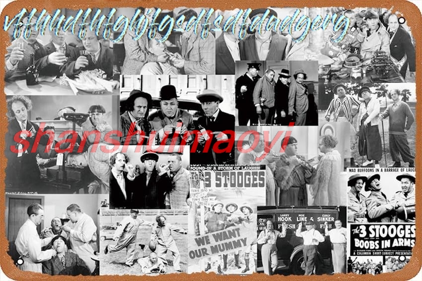 Vintage Collectible Posters - Kolekcja „The Three Stooges” – metalowy