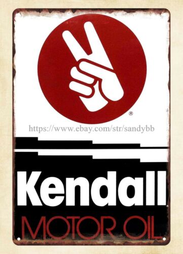Vintage Collectibles Store - Metalowy szyld z logo Kendall Motor