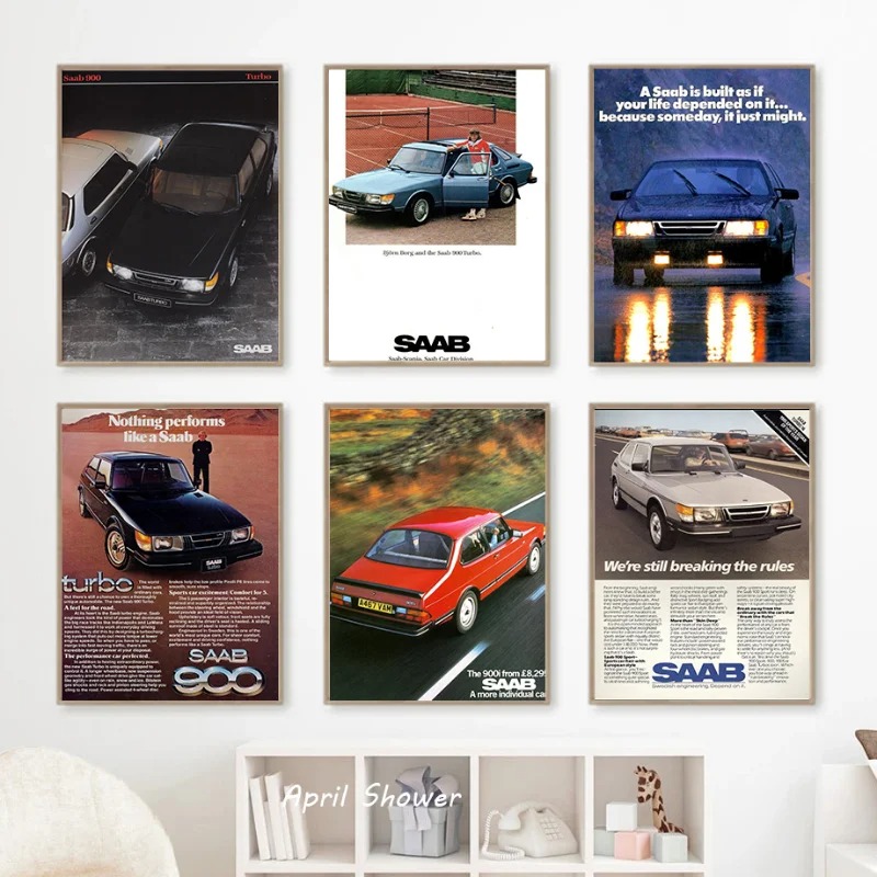 Classic Vintage Saab 900 Turbo – Vintage Collectible Posters recenzja i cena