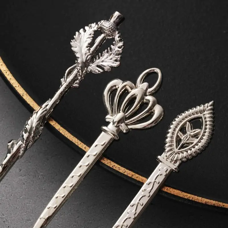 6 szt. Złote, rzeźbione łyżecz – Vintage Collectible Spoons recenzja i cena